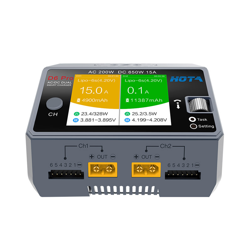 Hota D6 Pro Ac 200W/Dc 650W 15 - Hota D6 Pro Dual Lipo Charger recensie en prijs